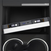Car Docking Station Dual TYPE-C Interface Docking Station Telescopic Rope for Model 3 Highland Model Y 2025
