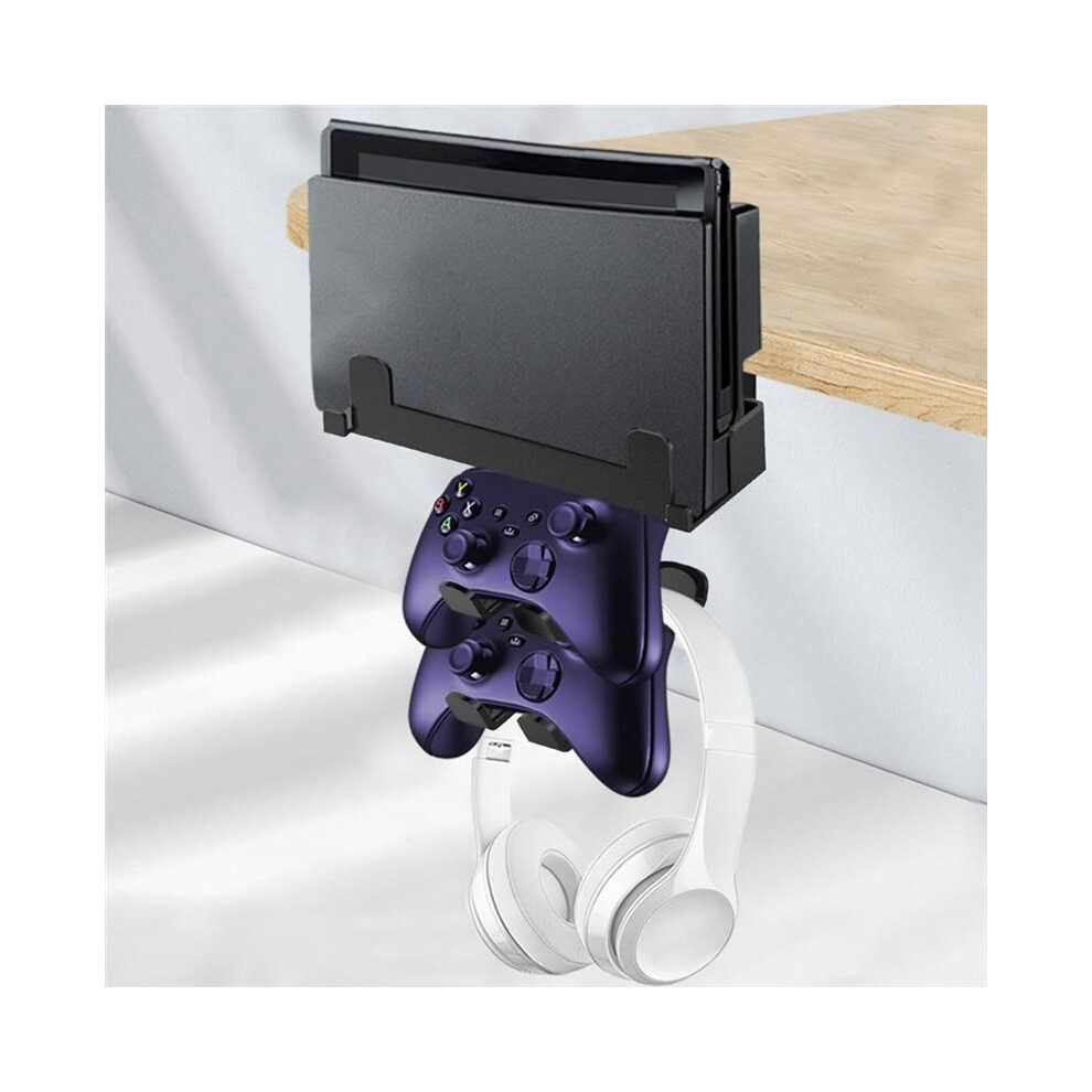 Under Desk Clamp Controller Holder Rotating Game Console Controller Headset Holder Compact Handheld Game Console Holder 4712595992405