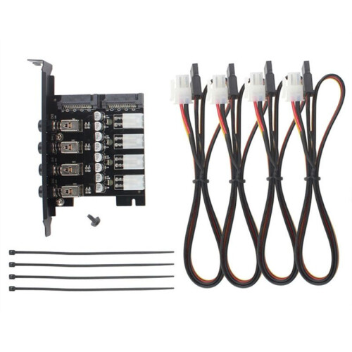 Dual Channel Hard Drive Controller Power Saving PCI Expansion Card with  Cable Enhances PC Performance
