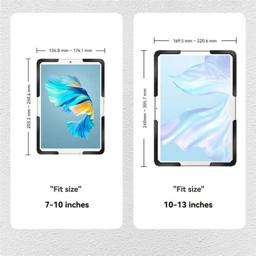 Wall Mount Tablet Enclosure Adjustable Tablet Holder Tablet Bracket Wall Hanging or Desktop Stand Holder UTC-10 White 2