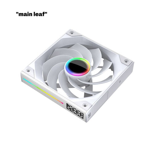 12CM Digital Display Mute Wire-Free Splicing Case Fan CPU Motherboard ARGB Light Synchronization 4PIN PWM Regular 1