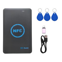 5-Bands NFC Chip-Läsare/Skrivare + 3XUID-Nyckelring 125K 13,56M Kopiator HID-Duplikator Taggklon ID IC-Nyckelkopiering