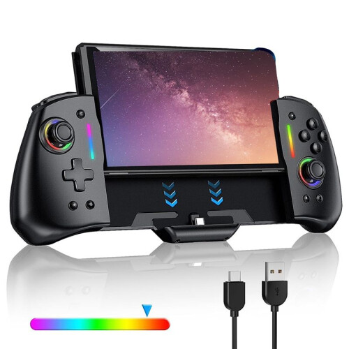 For  Gamepad Controller Built-in 6-Axis Gyro Design Handheld Grip Double Motor Vibrations JoyPad C 2