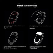 Replacement Mouse Feet for GPW 1th Super Smooth Polished Surface Mouse Feet Black