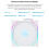 Fan TL Wireless LCD 120 Fan Computer Case 120mm Fan (White) NO CONTROLLER 3