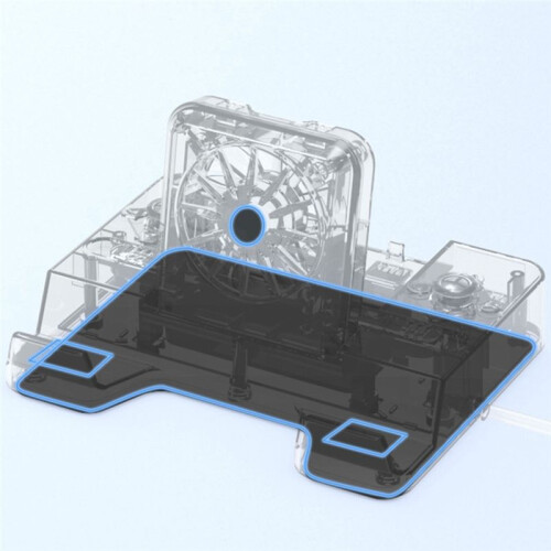 For  Expansion Dock Handheld Bracket Expansion -Compatible Projection USB Radiator Foldable with Light