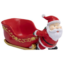 Christmas Candy Dish Santa Sleigh Design Resin Holiday Bowl for Snacks Treats Desserts Nuts