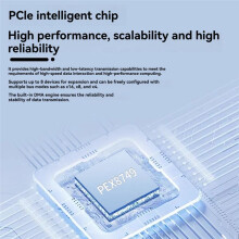 PCIe 3.0 X16 Erweiterungskarte PLX8749 Split-Free Integriertes Kompatibles Modul Grafikkarte M.2 Nvme SSD U.2 Erweiterung