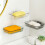 Easy Installation Soap Holder Kitchen Wall Mount Dish No Drill Modern Clear Drain Bathroom Shampoo Bar ShowerContainer C 4