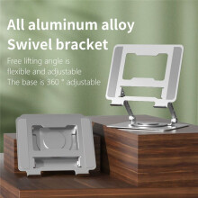Laptop Stand Adjustable Tablet Stand Aluminum Alloy Rotating Bracket Portable Fold Holder Cooling Bracket Support Silver