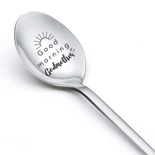 Godmother Gift Spoon from Godchild – Stainless Steel Godmom Coffee Tea Spoon, Birthday or Christmas