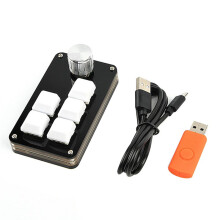 Minitoetsenbord 5 Toetsen 1 Knop Gamer Programmeerbaar Toetsenbord DIY Hot Swap Aanpassing Mechanisch Toetsenbord Macrotoetsenbord Wit