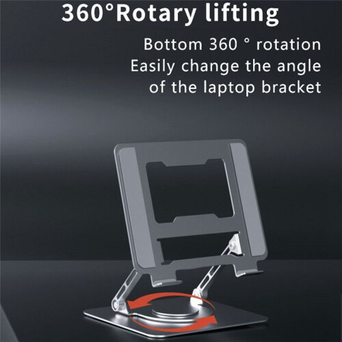 Support pour Ordinateur Portable Support de Tablette Réglable Support Rotatif en Alliage D'Aluminium Support Pliable Portable Support de 1