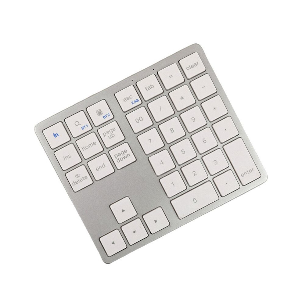 2.4G Number Pad Ultra-Thin Wireless Numpad Usb Rechargeable Numeric Keypad For Ios Android Window White 4712283521474
