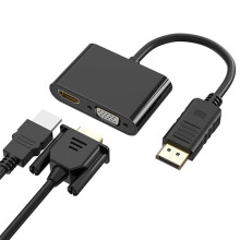 DP-Zu--Kompatibel zu VGA 2-In-1-Dockingstation HUB Aus Aluminiumlegierung für PC-Hosting Laptop-Display-Dockingstation