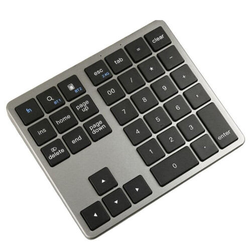 2.4G  Number Pad Ultra-Thin Wireless Numpad USB Rechargeable Numeric Keypad for IOS Android Window Black