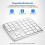 2.4G  Number Pad Ultra-Thin Wireless Numpad USB Rechargeable Numeric Keypad for IOS Android Window White 5