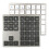 2.4G  Number Pad Ultra-Thin Wireless Numpad USB Rechargeable Numeric Keypad for IOS Android Window White 2