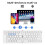 Foldable  Wireless Keyboard (Sync  to 3 Devices), Portable Folding Keyboard for Android Windows,White 4