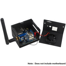 For Orange Pi Zero 3 Metal Case, Metal Case with Fan & Heatsink for Orange Pi Zero 3 Accessories (with Antenna)