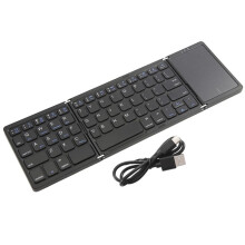 Foldable Keyboard for Travel, Tri-Folding Wireless Portable Keyboard with Touchpad for Ally Game Handheld