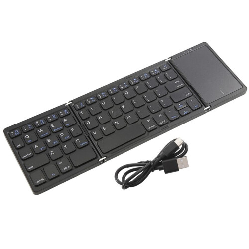 Foldable  Keyboard for Travel, Tri-Folding Wireless Portable Keyboard with Touchpad for  Ally Game Handheld