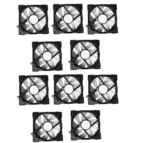 BAJEAL 12cm Chassis Cooling Fan 4P Interface Chassis Fan Computer Chassis Cooling Colorful Lights Mute Multi-Function Fan,10 Set