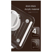 Tablet Stand Folding Adjustable Desk Holder Transparent Acrylic Tablet Bracket Black