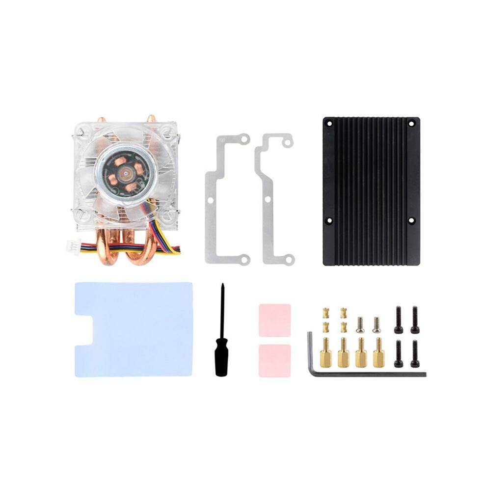 Ice Cpu Tower Cooling Fan Horizontal For Pi 5 5V Raspberry Pi 5 Cooler U-Shaped Copper Tube Cooling Fins Rgb Cooling Fan 6031462957643
