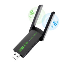 Adapter USB WiFi 1300 Mb/S Dwuzakresowy Odbiornik Sygnału Bezprzewodowego 2,4G 5 GHz dla Komputera PC/Laptopa Win 7/8/10/11 Bez Sterowników