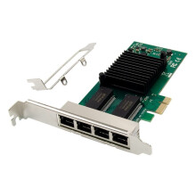 Scheda di Rete Server Gigabit I340-T4 PCI-e X1 4 Porte RJ45 PCI Express X Gen 2.1 5GT/S 82580EB Scheda di Rete Gigabit