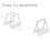 Universal All Laptop Stand for  Pro Air Vertical Tool Free Adjustable Vertical Tablet PC Holder White 6