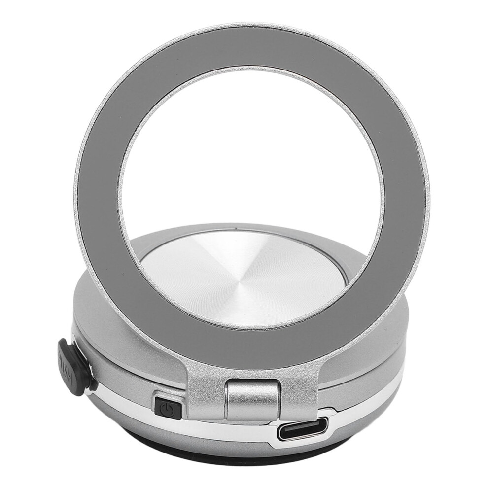 Magnetic Car Phone Holder 360 Rotation Mount With Strong Magnetic Lock And Vacuum Suction Base Silver 9169991081670