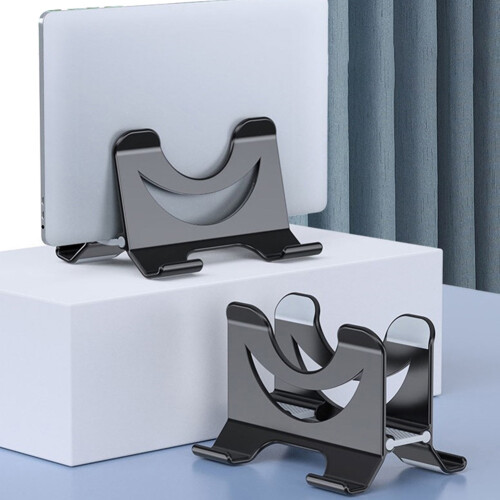 Vertical Laptop Stand Desktop Holder Notebook Dock Space-Saving for  /Surface// for Chrome Book Black 1