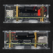 For Orange Pi 5 Max Transparent Acrylic Shell Fan Heat Sink Orange Pi Shell Protective Case
