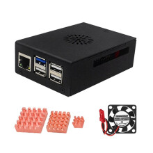 For Orang Pi 5 Pro Case Metal with Cooling Fan Aluminum Alloy Heatsink Shell Enhanced Cooling Design