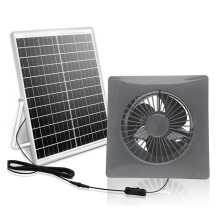 Ventilateur Solaire Silencieux Haute Vitesse de 4 Pouces avec Panneau de 8 W pour Poulaillers, Serres, Hangars A