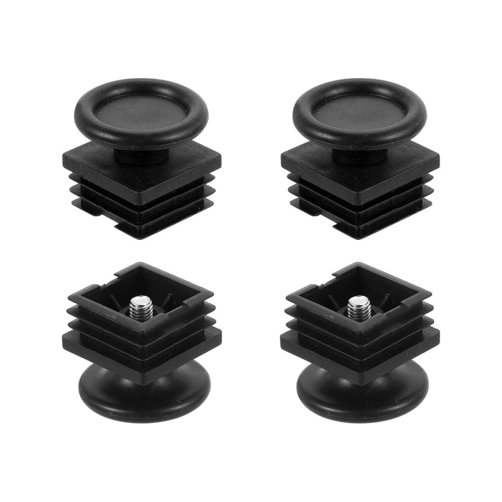 Adjustable Leveling Feet For Furniture, Square Glides Set Of 4, Black, Height Adjustable Support 9169991135595