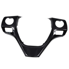 Car Steering Wheel Buttons Trim Frame 84250-02560 for RAV4 Ralink 2014-2018 Glossy Black