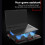 COOLCOLD Laptop Cooling Pad Gaming Laptop Cooler Laptop Fan Cooling Stand para Laptops de 12,1 A 17,3 Polegadas A 5