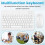 Ultra-Thin Silent Wireless  Keyboard and Mouse Set Suitable for Tablet Notebook  Keyboard White 3