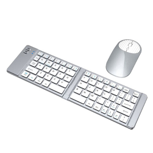 2.4g Wireless  Keyboard and Mouse Set TYPE-C Charging Suitable for Mobile Phones and Tablets Folding Keyboard B