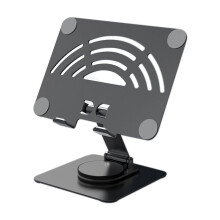 360 Obrotowy Stojak na Tablet Aluminiowy Stop Węglowy Stalowy Stojak na Tablet Biurkowy do Stojak na Tablet Telefon do 12,9 Cala B