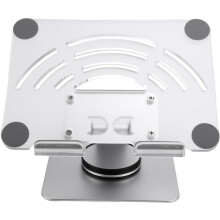 360 Rotating Tablet Stand Adjustable Portable Acrylic Desktop Stand for Tablets to 12.9 Inches White