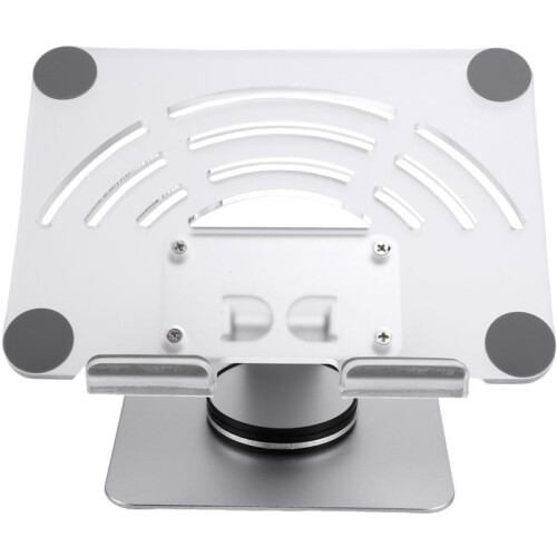 Suporte Giratório para Tablet 360 Ajustável, Suporte de Mesa Portátil em Acrílico para Tablets de Até 12,9 Polegadas, Branco