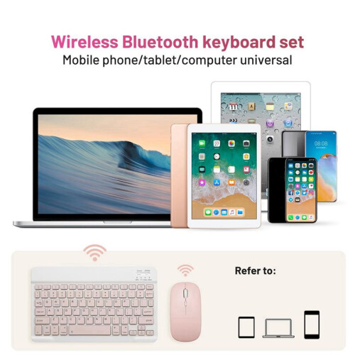 10 Inch  Keyboard Rechargeable Ultra-Slim Wireless Mouse Keyboard Set for Android Windows Tablet   A 1