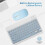 10 Inch  Keyboard Rechargeable Ultra-Slim Wireless Mouse Keyboard Set for Android Windows Tablet   E 4