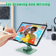 360 Roterende Tabletstandaard, Verstelbare Draagbare Acryl Desktopstandaard voor Tablets Tot 12,9 Inch, Groen