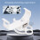 Steering Wheel Controller Gamepad Racing Steering Wheel for PS5 Racing Games, Simulation Games White 8