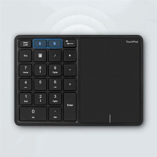 Numeric Keyboard with Touchpad Rechargeable USB Wireless Numeric Keyboard for Android, Windows, IOS 2